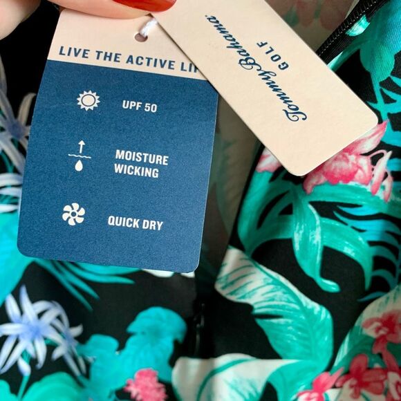 NWT Tommy Bahama Sleeveless Polo Tank Top Size XS Preppy Tropical Golf Top - Picture 8 of 15